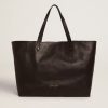 Golden Goose Danmark P0J62474 kvinder | Golden Goose Sort Pasadena -taske med guldlogo på fronten
